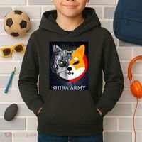 Shiba Army Terminator Dog Crypto Currency Meme Kids Hoodie thumb 2