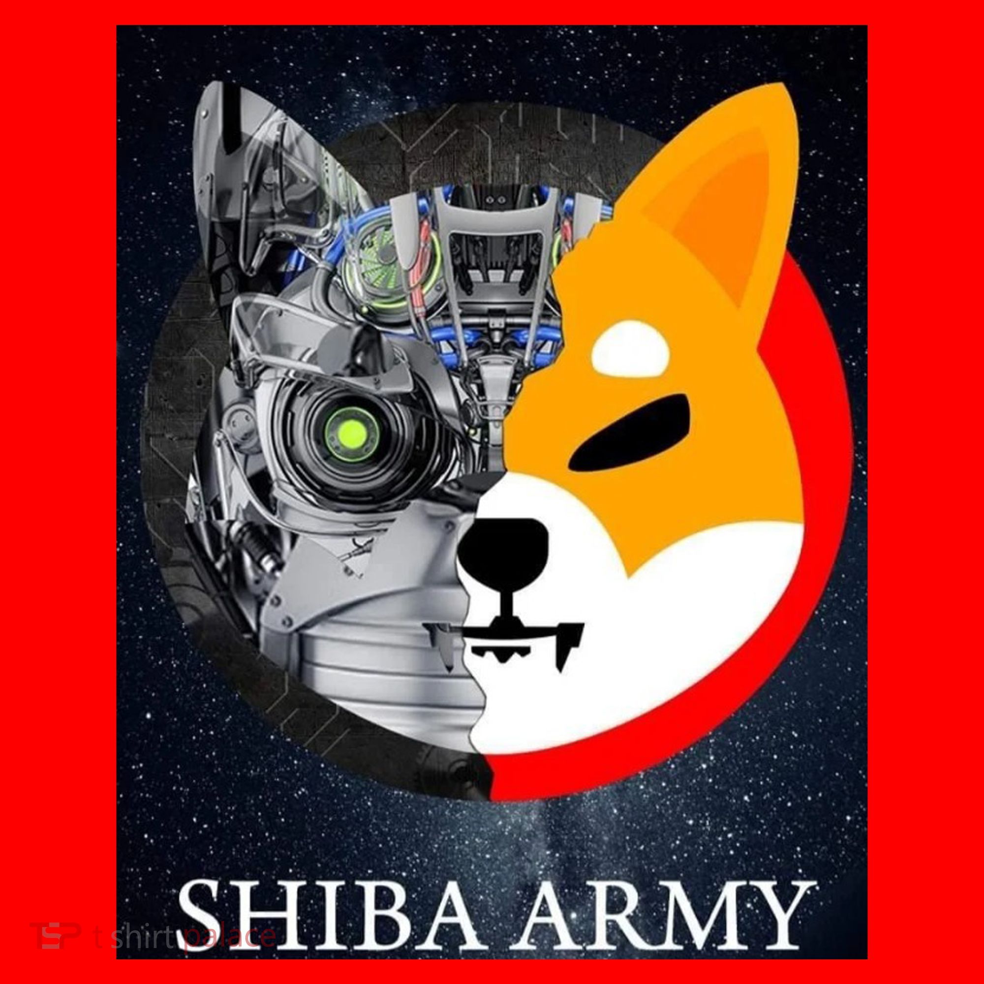 Shiba Army Terminator Dog Crypto Currency Meme Santa Hat