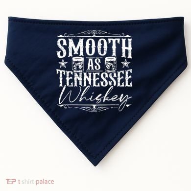 Smooth As Tennessee Whiskey Distressed Bourbon USA-Made Doggie Bandana