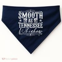 Smooth As Tennessee Whiskey Distressed Bourbon USA-Made Doggie Bandana thumb 0