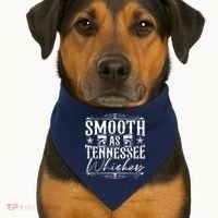 Smooth As Tennessee Whiskey Distressed Bourbon USA-Made Doggie Bandana thumb 1