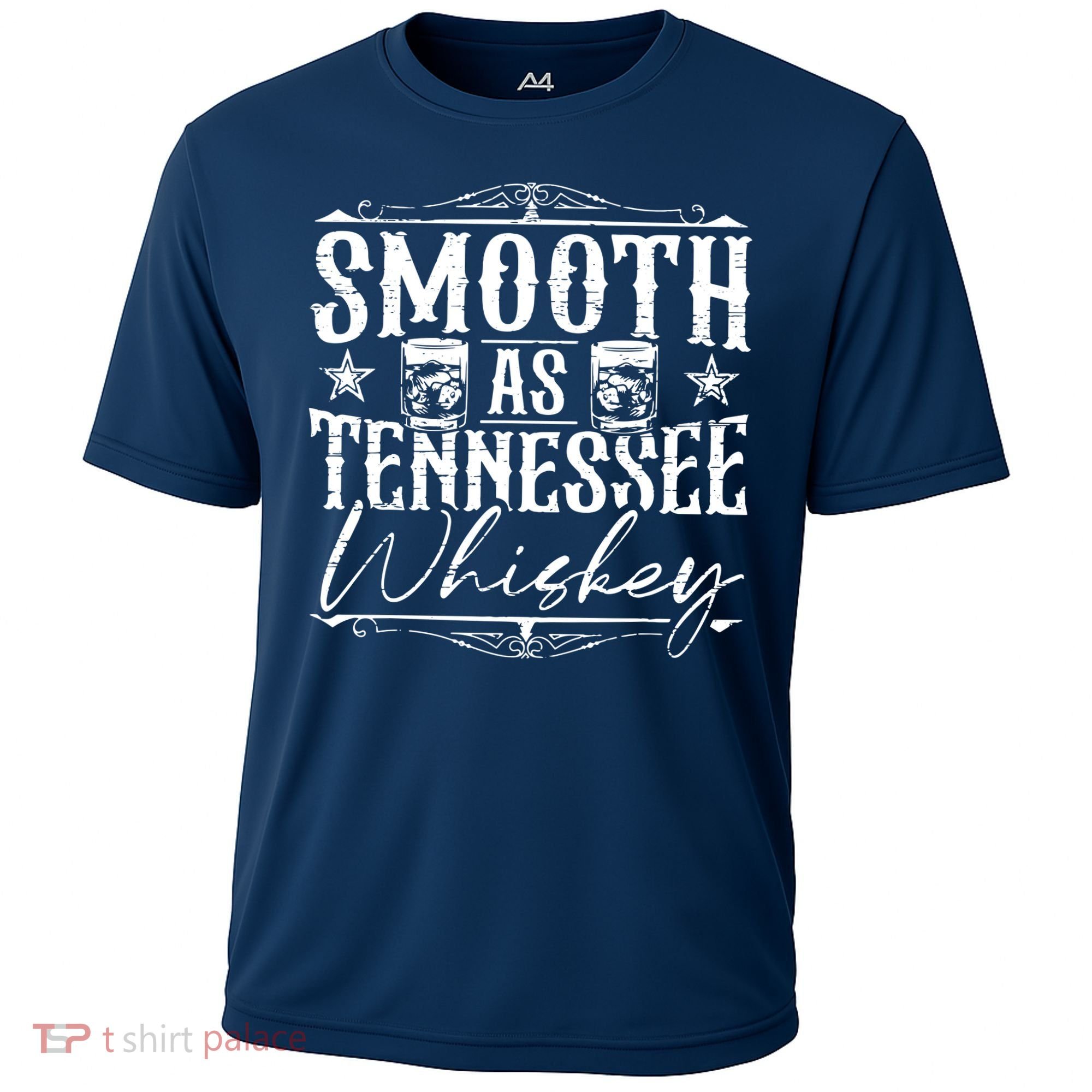 Smooth As Tennessee Whiskey Distressed Bourbon Cooling Performance Crew T-Shirt