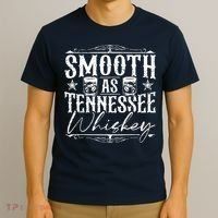Smooth As Tennessee Whiskey Distressed Bourbon T-Shirt thumb 3