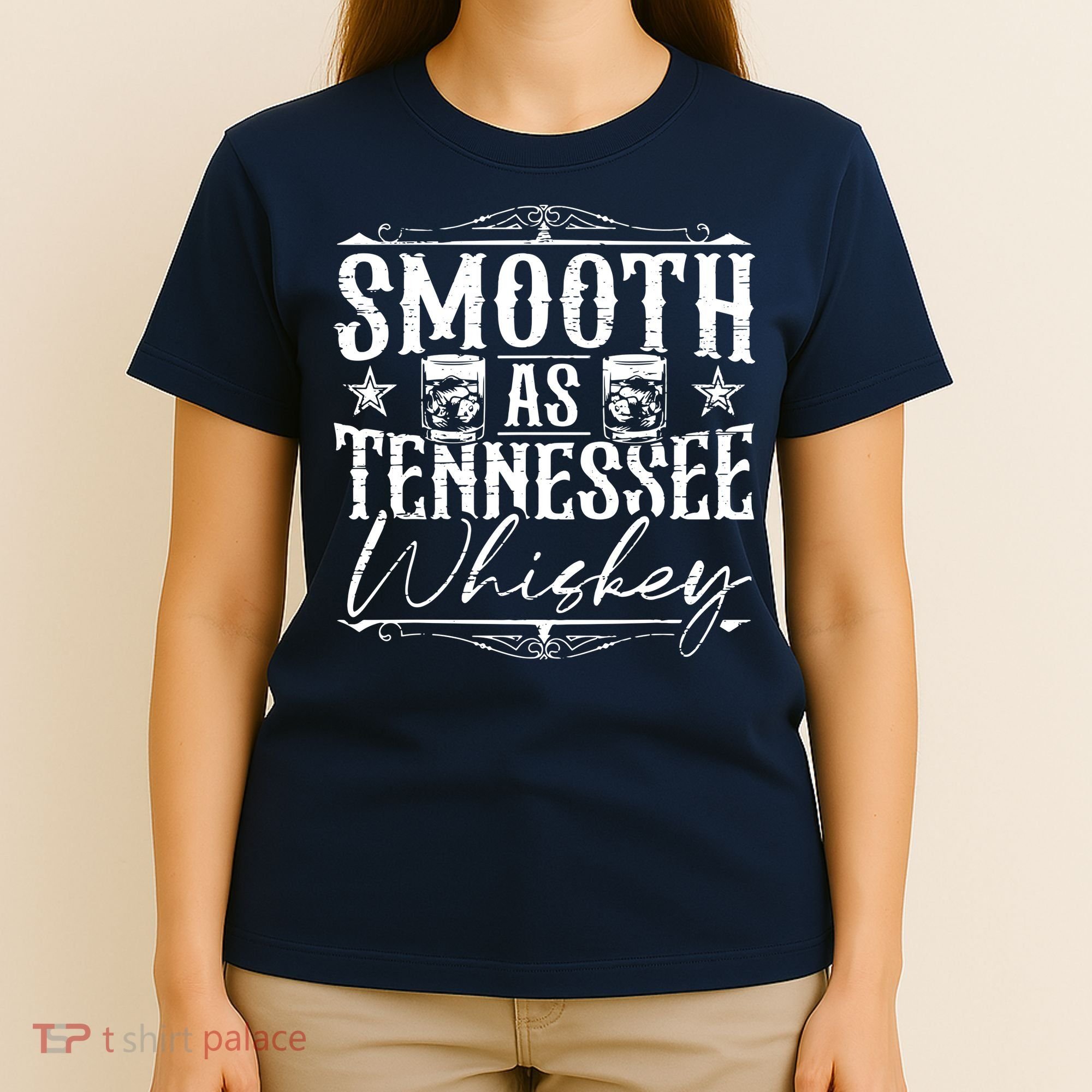 Smooth As Tennessee Whiskey Distressed Bourbon T-Shirt