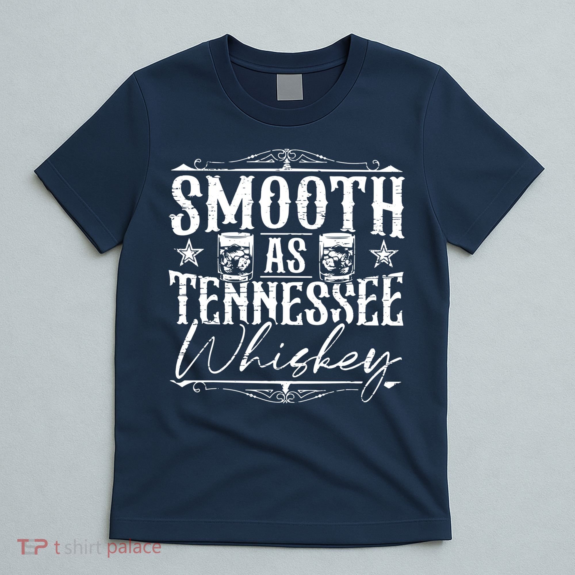 Smooth As Tennessee Whiskey Distressed Bourbon T-Shirt