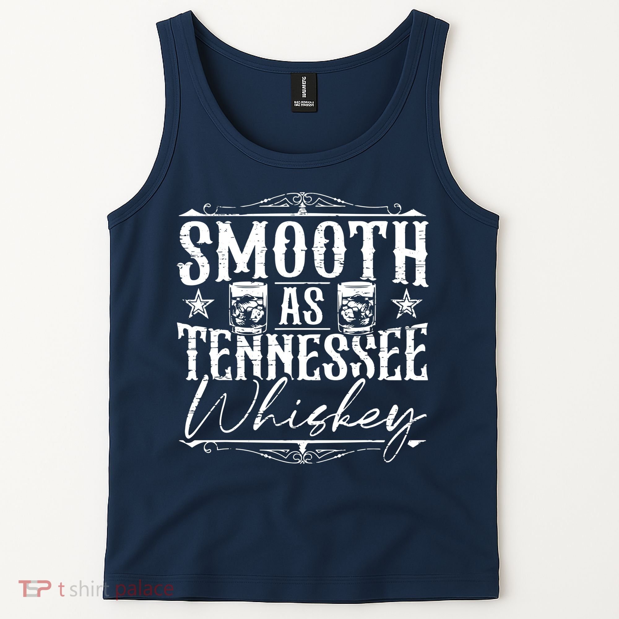 Smooth As Tennessee Whiskey Distressed Bourbon Tank Top