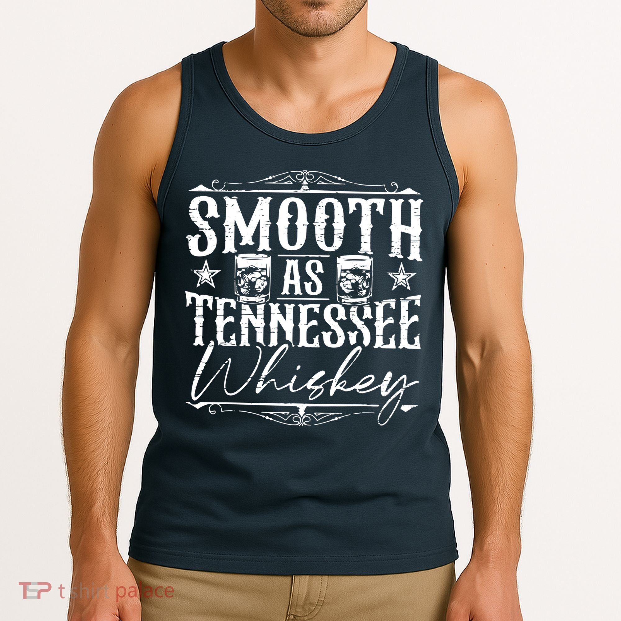 Smooth As Tennessee Whiskey Distressed Bourbon Tank Top