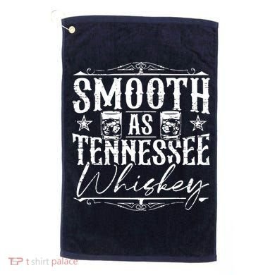 Smooth As Tennessee Whiskey Distressed Bourbon Golf Towel