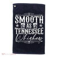 Smooth As Tennessee Whiskey Distressed Bourbon Golf Towel thumb 0