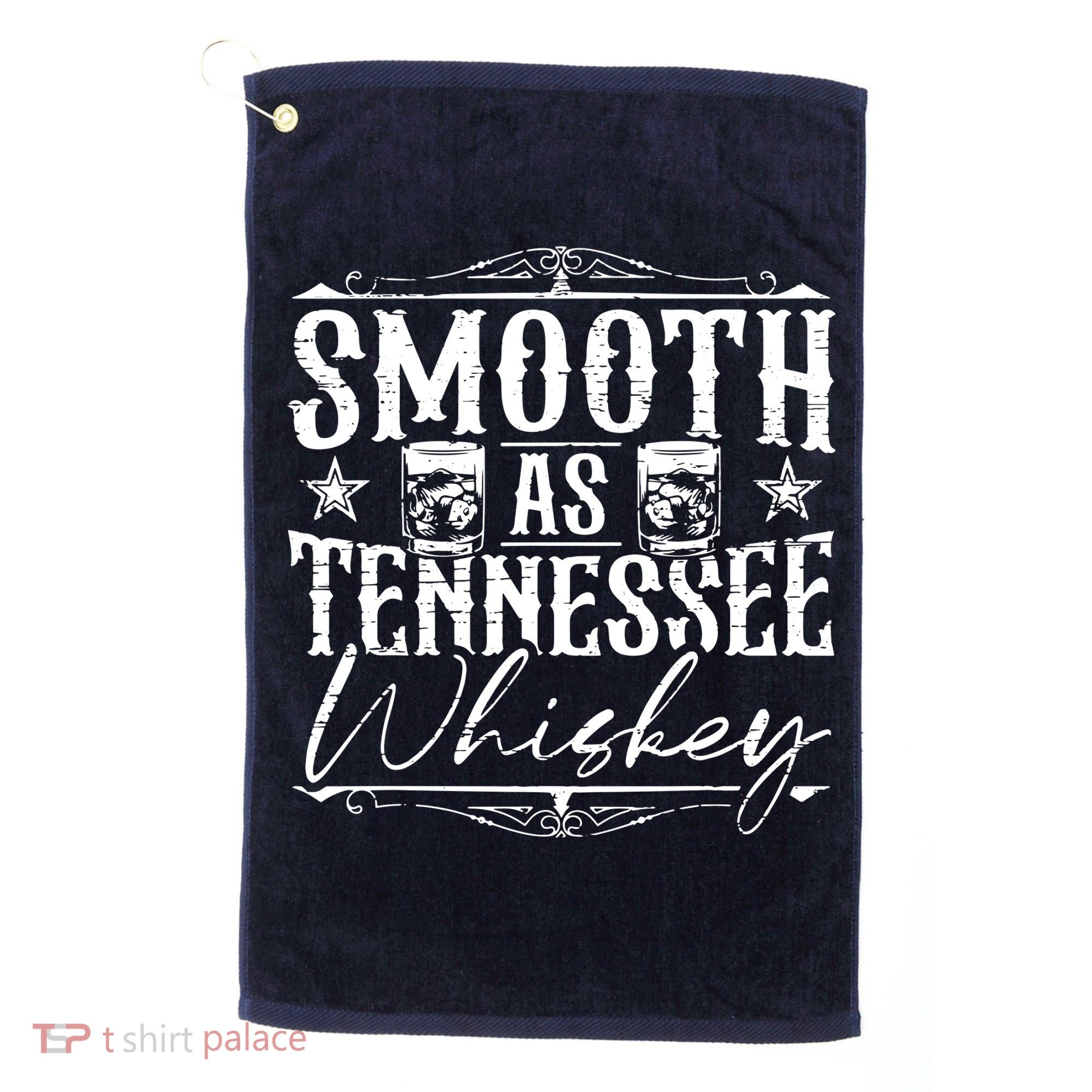 Smooth As Tennessee Whiskey Distressed Bourbon Golf Towel