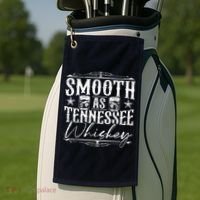 Smooth As Tennessee Whiskey Distressed Bourbon Golf Towel thumb 2