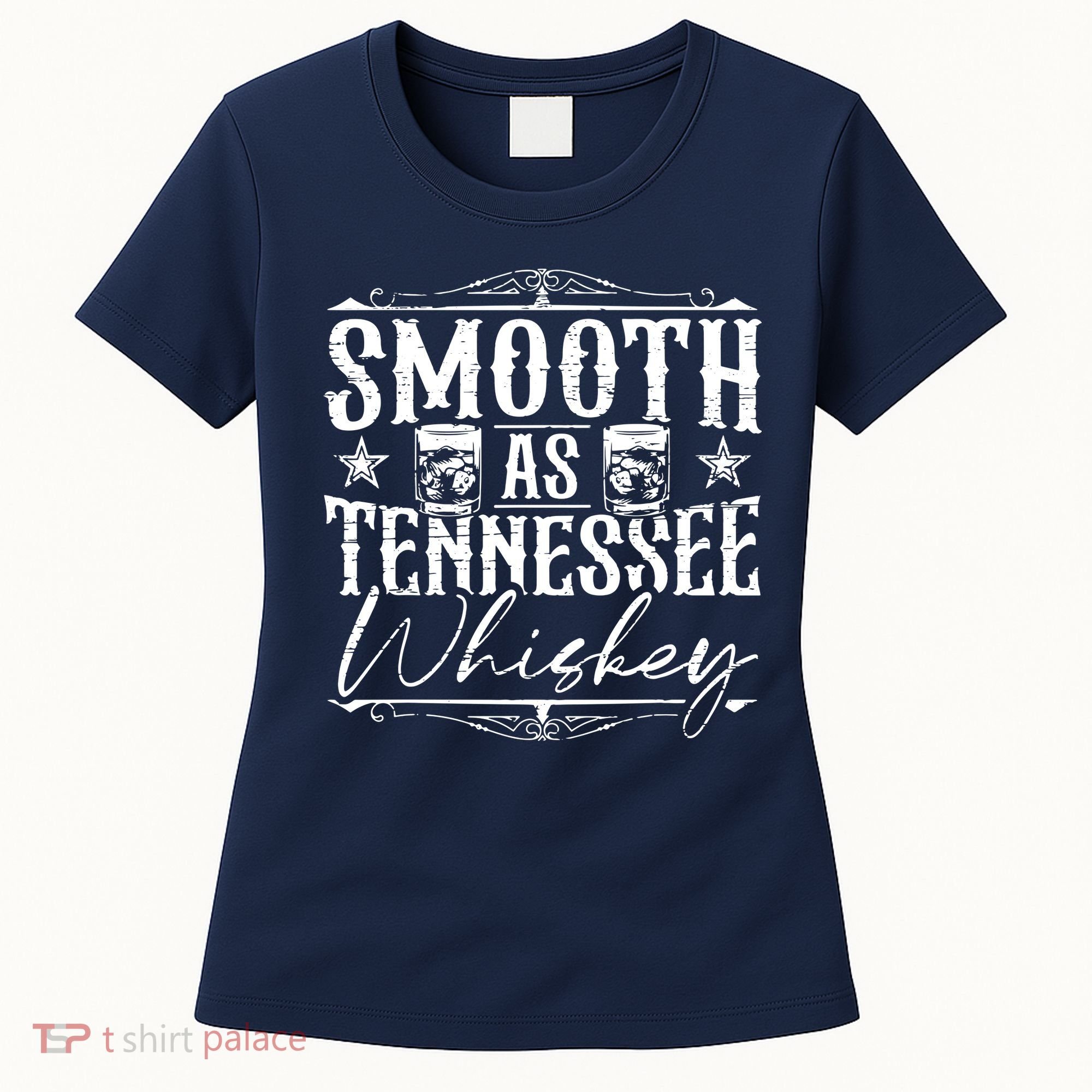 Smooth As Tennessee Whiskey Distressed Bourbon Women's T-Shirt