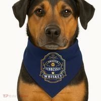 Smooth As Tennessee Whiskey Drinking Buddy Gift Idea USA-Made Doggie Bandana thumb 1