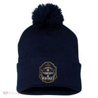 Smooth As Tennessee Whiskey Drinking Buddy Gift Idea Pom Pom 12in Knit Beanie thumb 0