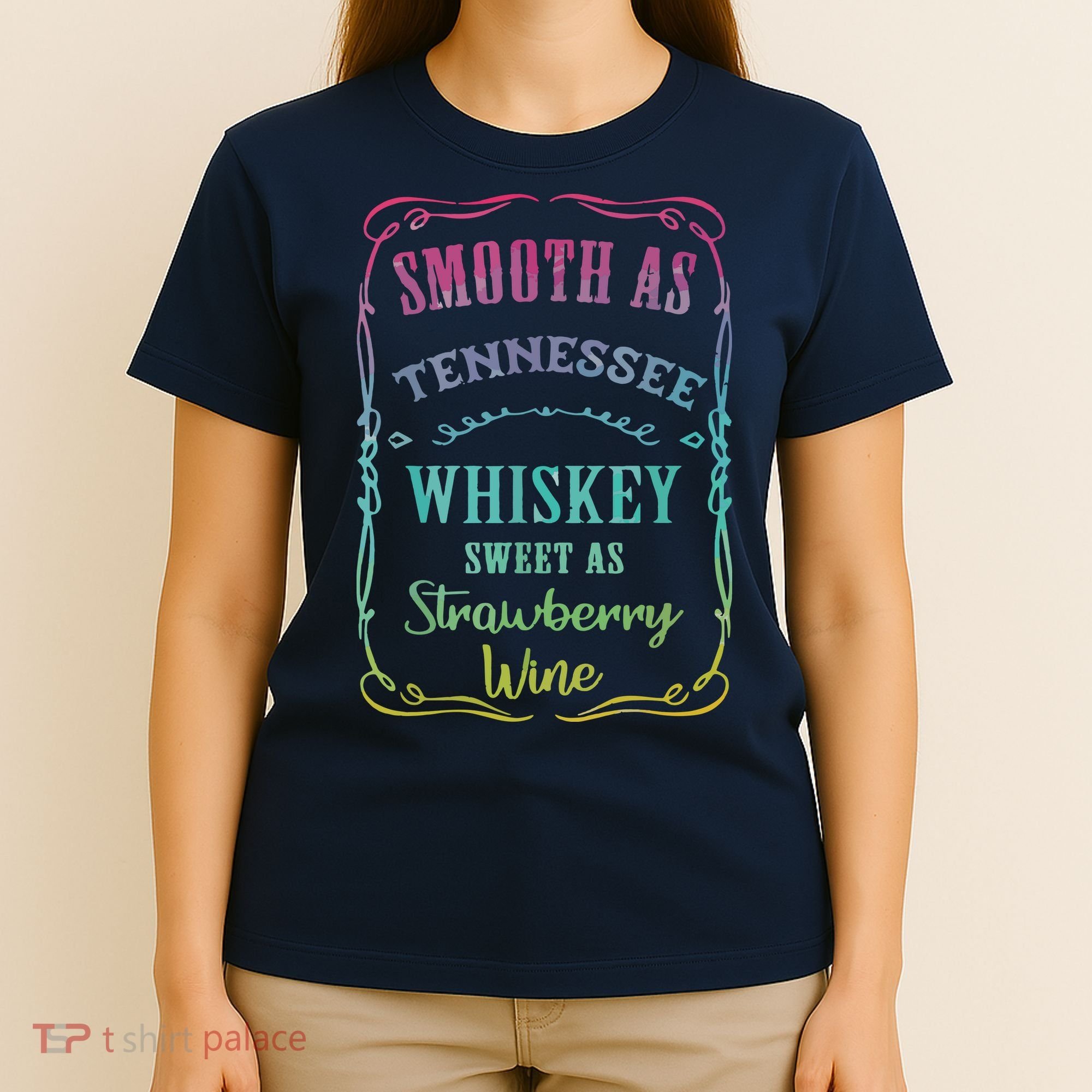 Smooth As Tennessee Whiskey Funny Humour Tee Vacation T-Shirt