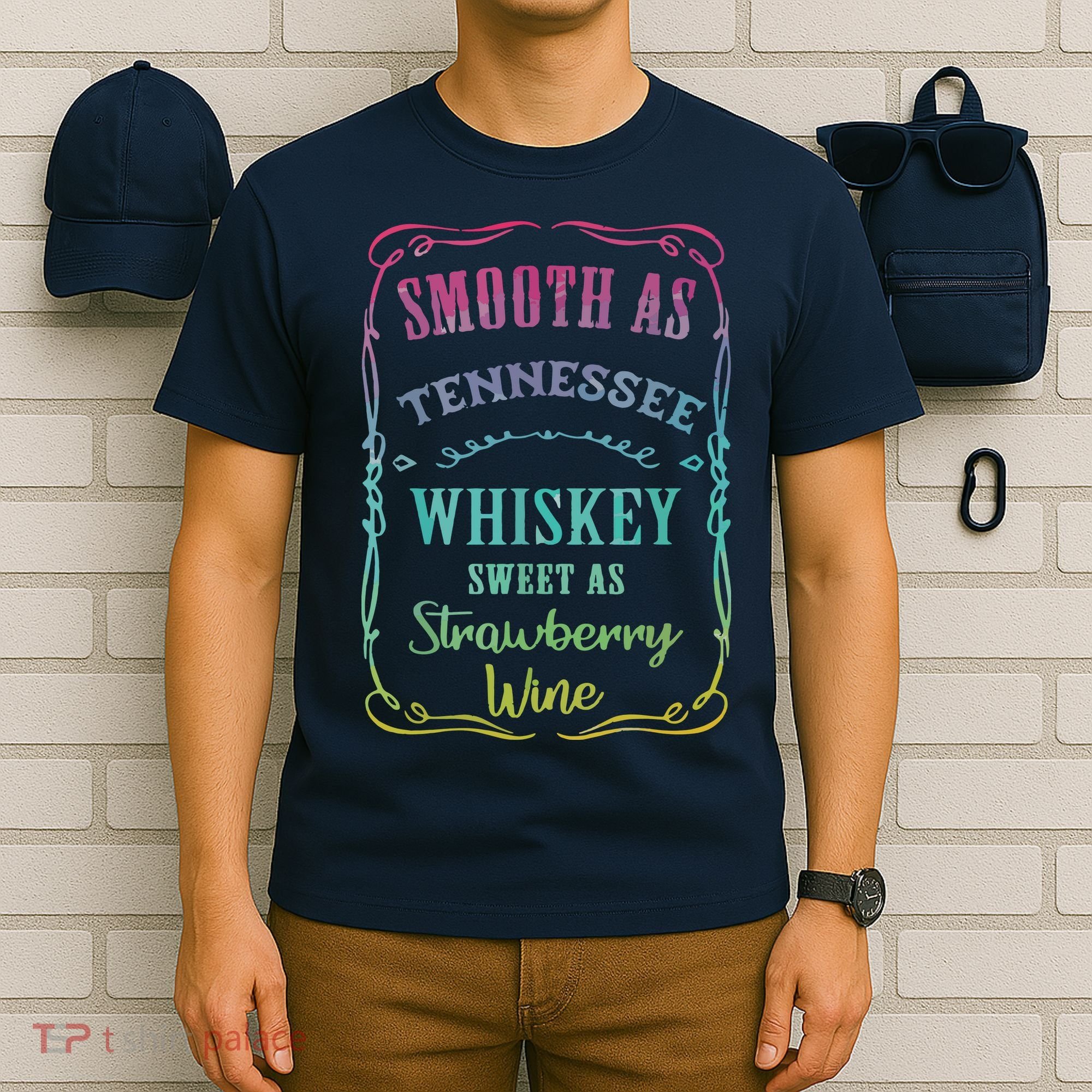 Smooth As Tennessee Whiskey Funny Humour Tee Vacation T-Shirt