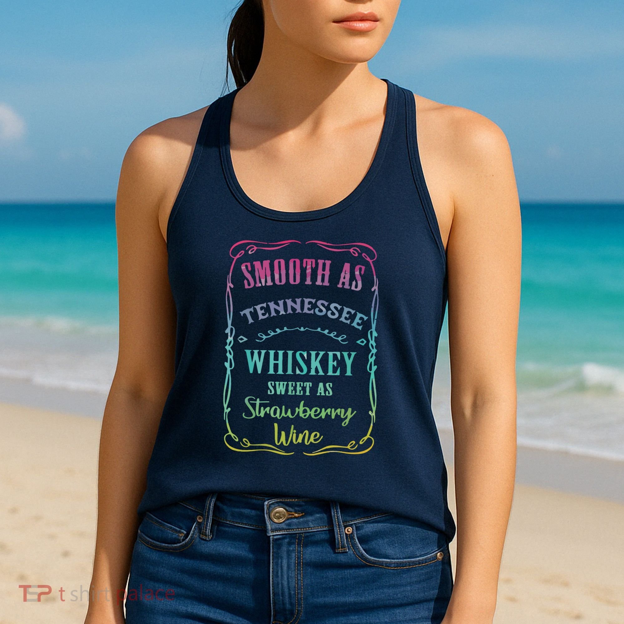 Smooth As Tennessee Whiskey Funny Humour Tee Vacation Women's Tank Top