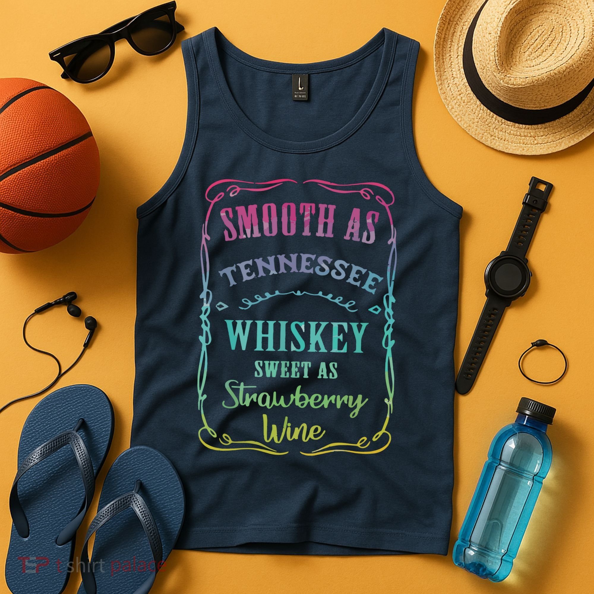 Smooth As Tennessee Whiskey Funny Humour Tee Vacation Tank Top