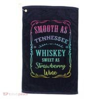 Smooth As Tennessee Whiskey Funny Humour Tee Vacation Golf Towel thumb 0