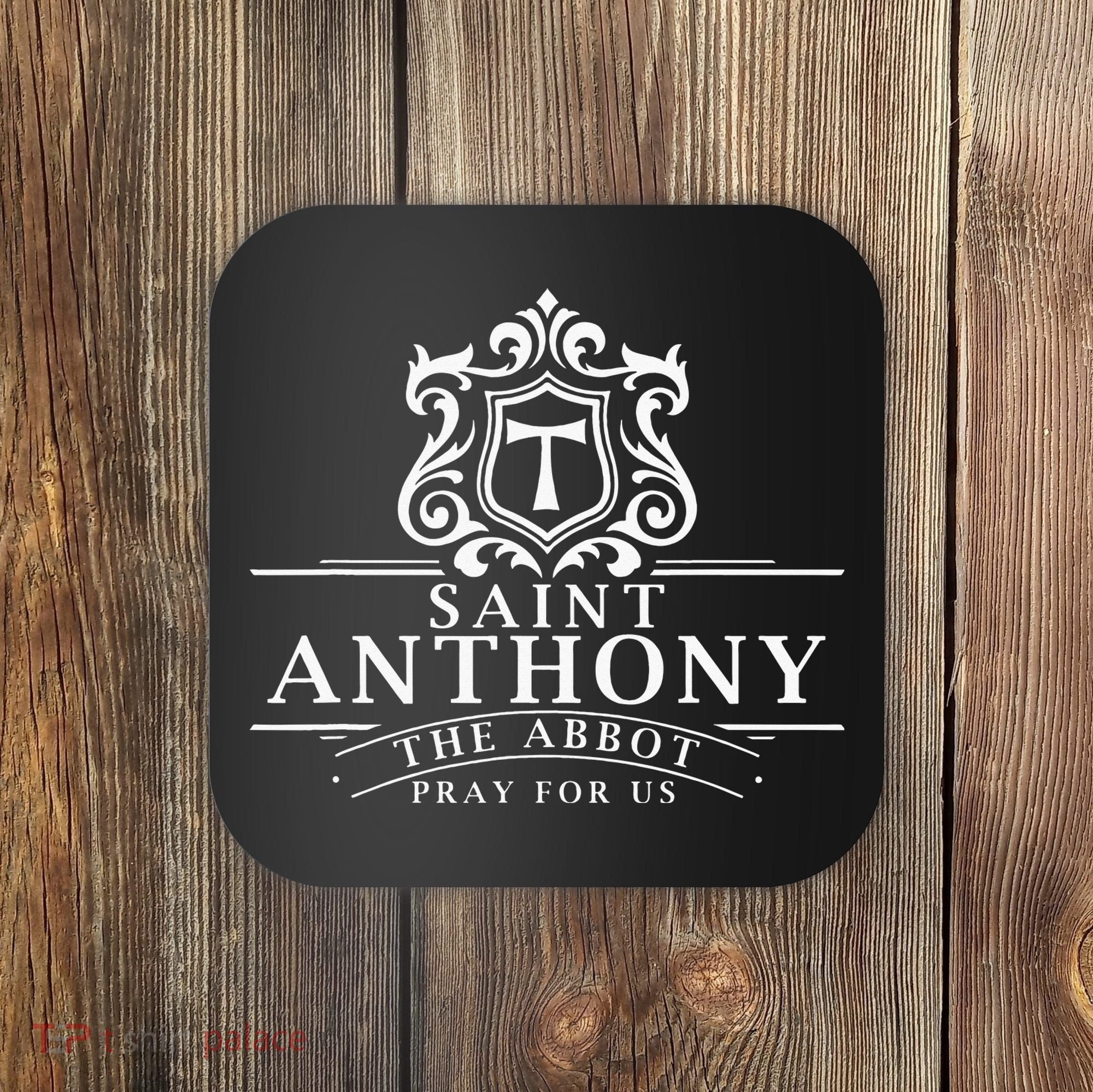St Anthony The Abbot Great Monk Catholic Saints Skin Coaster