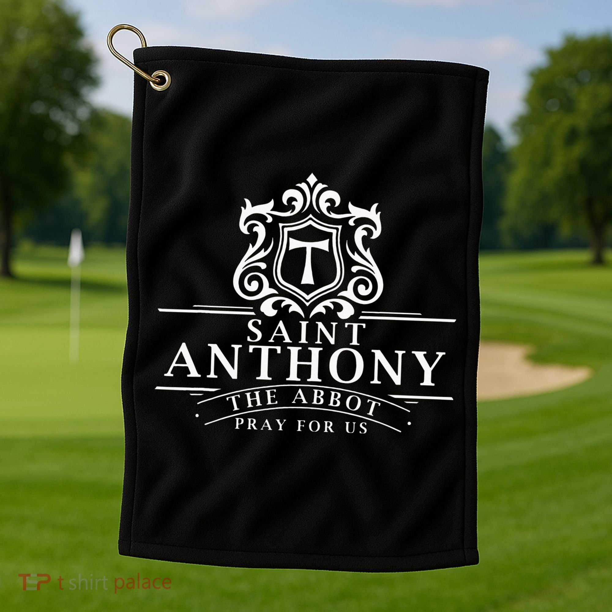 St Anthony The Abbot Great Monk Catholic Saints Skin Golf Towel