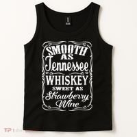 Smooth As Tennessee Whiskey Sweet As Strawberry Wine Tank Top thumb 2