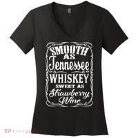 Smooth As Tennessee Whiskey Sweet As Strawberry Wine Women's V-Neck T-Shirt thumb 0