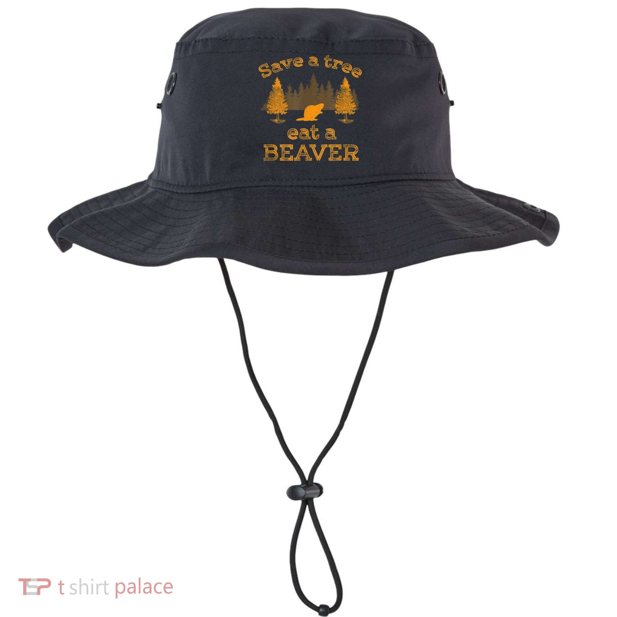 Save A Tree Eat A Beaver Funny Earth Day Bucket Hat
