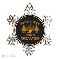 Save A Tree Eat A Beaver Funny Earth Day Ornament thumb 0