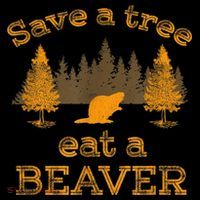 Save A Tree Eat A Beaver Funny Earth Day Ornament thumb 1