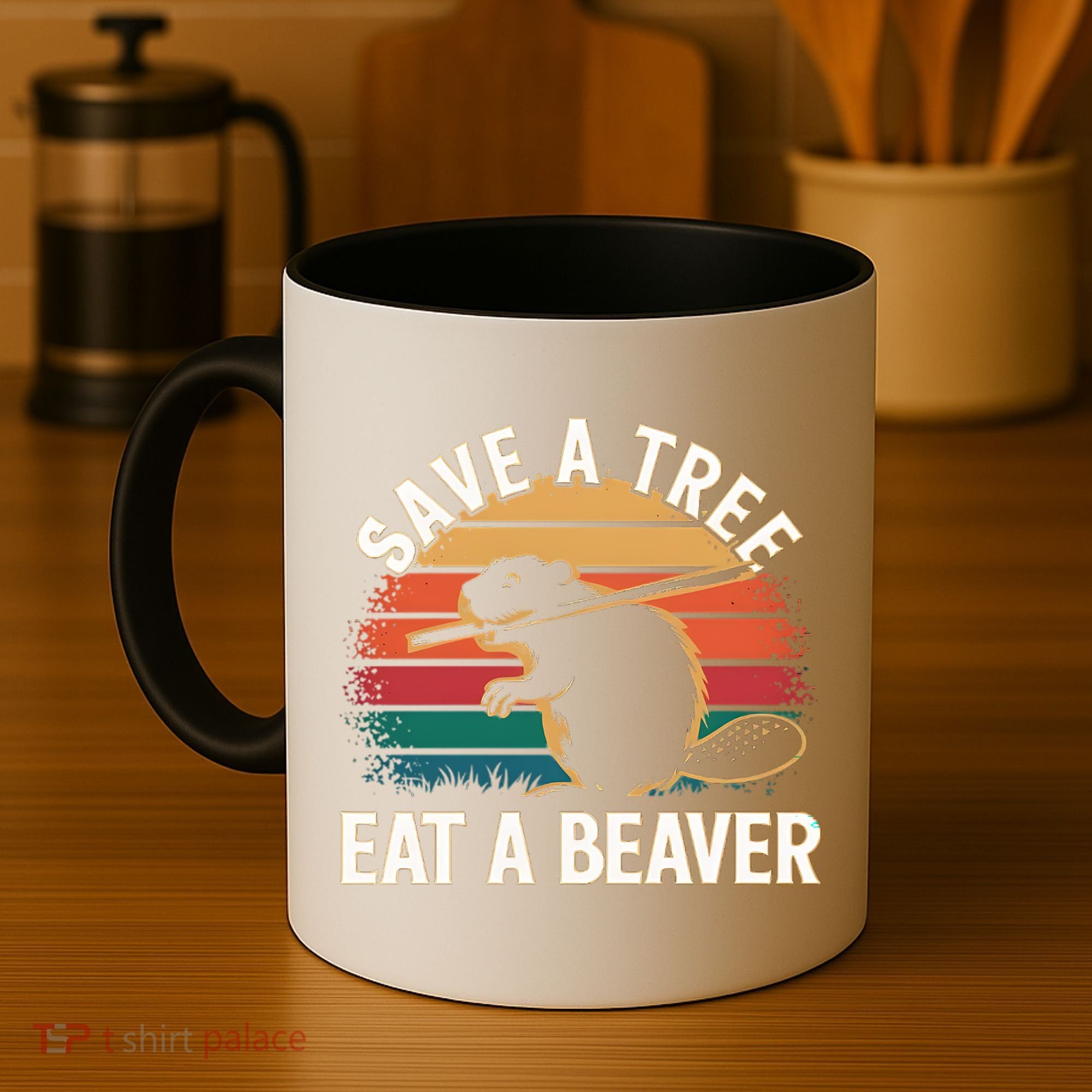 Save A Tree Eat A Beaver Cute Funny Nature Cute Gift Coffee Mug