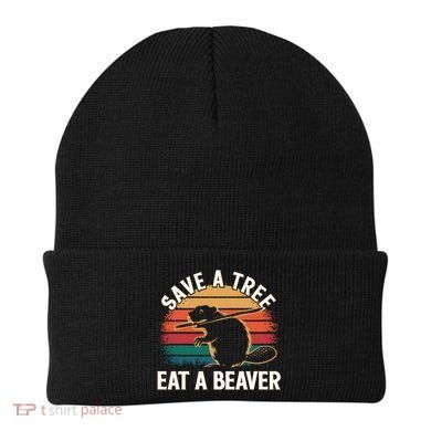 Save A Tree Eat A Beaver Cute Funny Nature Cute Gift Beanie
