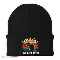 Save A Tree Eat A Beaver Cute Funny Nature Cute Gift Beanie thumb 0