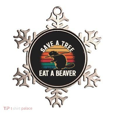 Save A Tree Eat A Beaver Cute Funny Nature Cute Gift Ornament