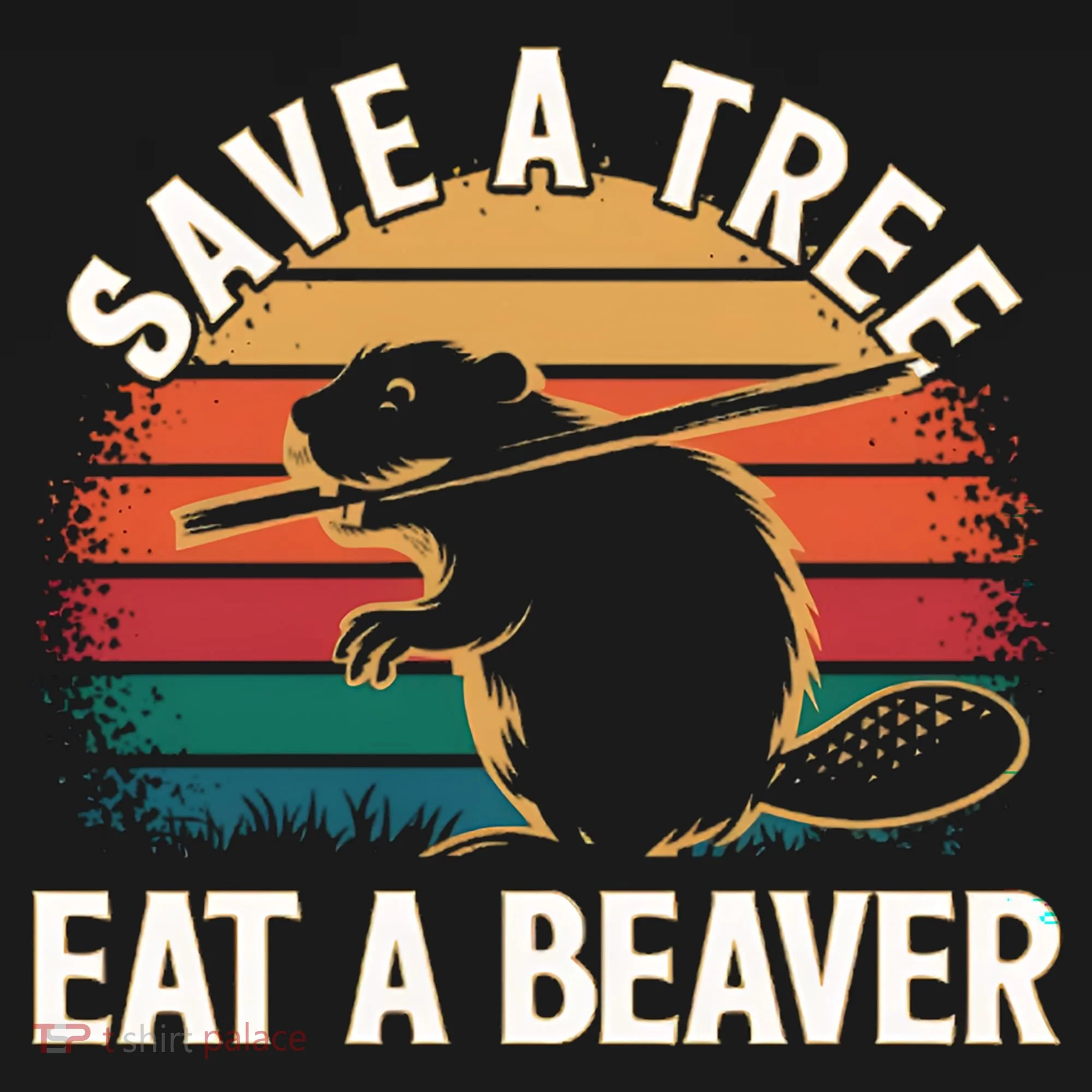 Save A Tree Eat A Beaver Cute Funny Nature Cute Gift Ornament