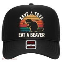 Save A Tree Eat A Beaver Cute Funny Nature Cute Gift Hat thumb 0