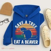 Save A Tree Eat A Beaver Cute Funny Nature Cute Gift Hoodie thumb 4