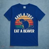Save A Tree Eat A Beaver Cute Funny Nature Cute Gift T-Shirt thumb 5