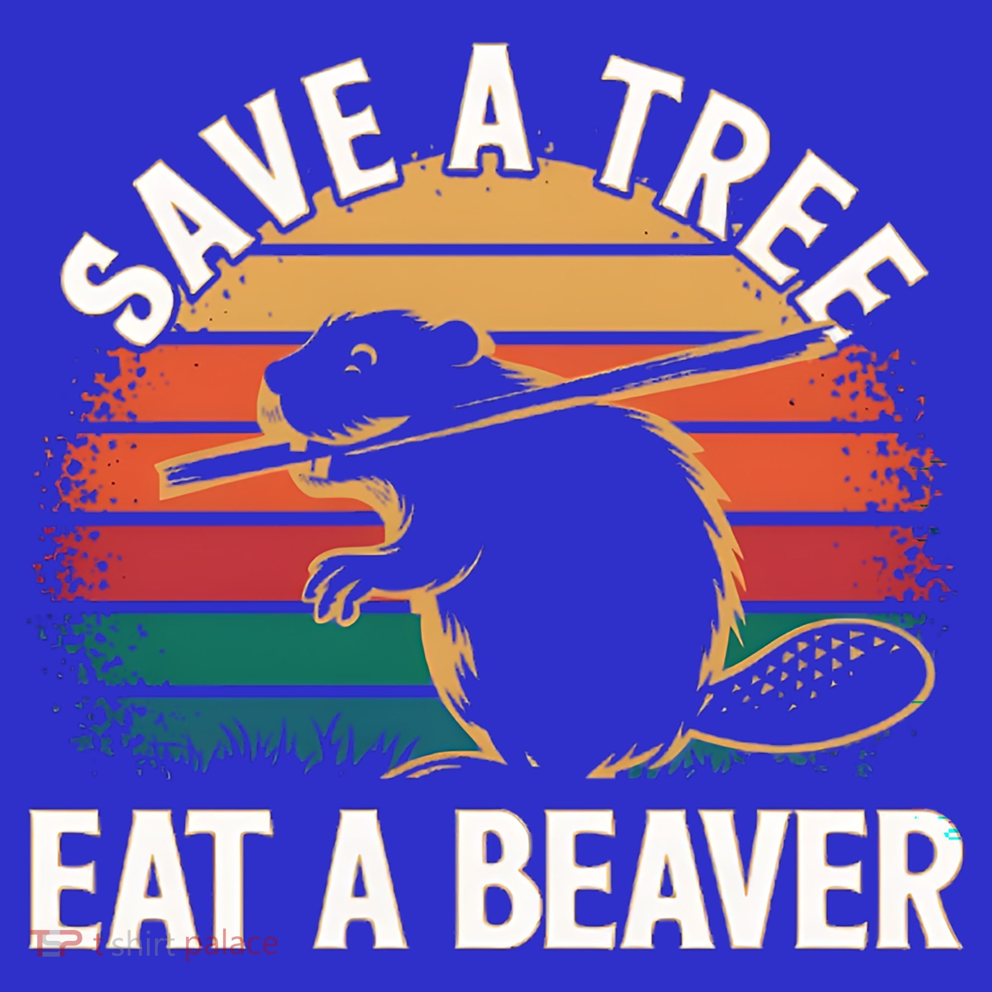 Save A Tree Eat A Beaver Cute Funny Nature Cute Gift Women's Long Sleeve Shirt