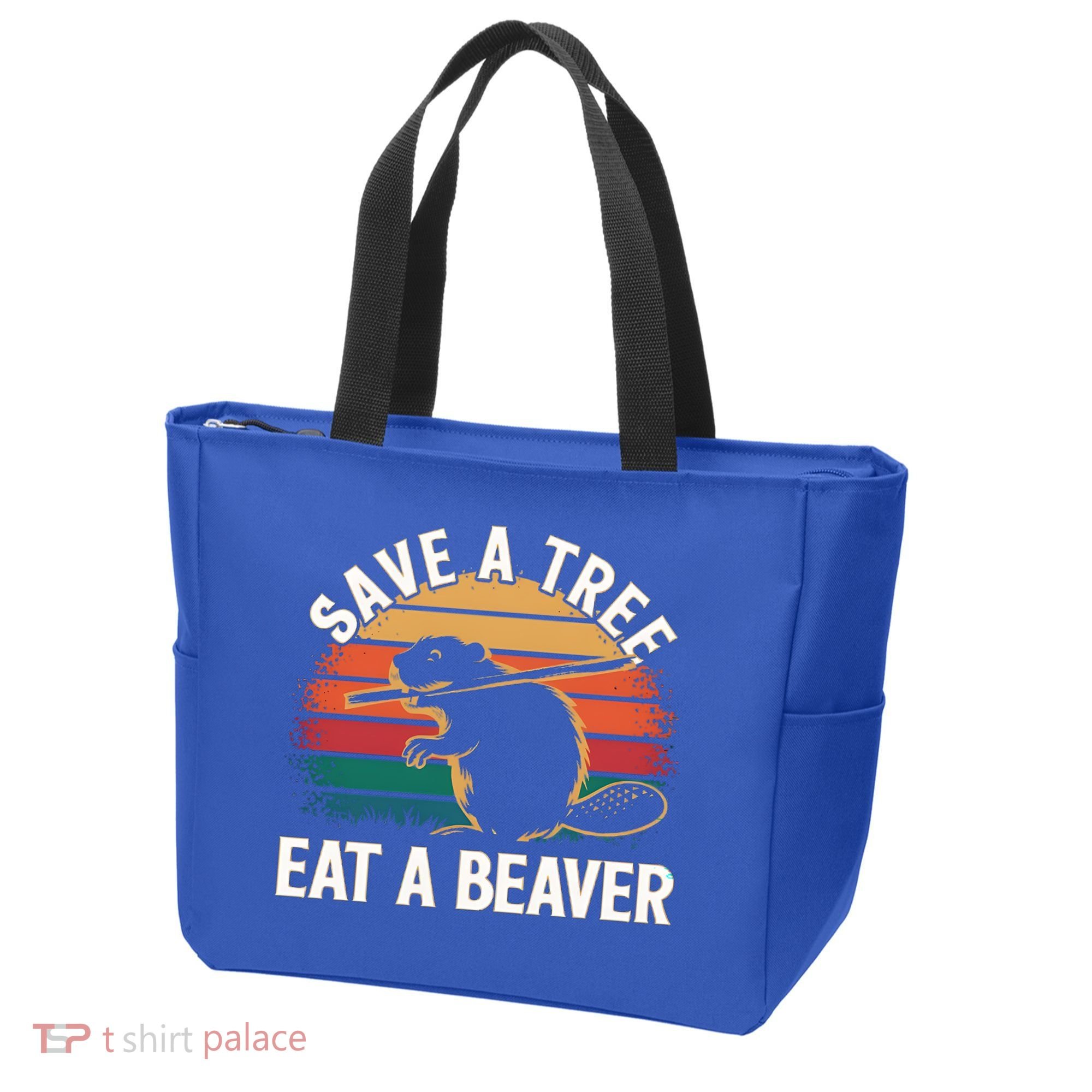 Save A Tree Eat A Beaver Cute Funny Nature Cute Gift Tote Bag