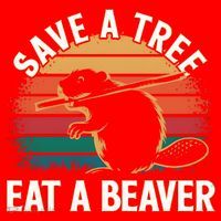 Save A Tree Eat A Beaver Cute Funny Nature Cute Gift Santa Hat thumb 1