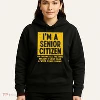 Smiling All Time Because I CanT Hear A Word Funny Senior Hoodie thumb 5