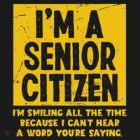 Smiling All Time Because I CanT Hear A Word Funny Senior Sweatshirt thumb 3