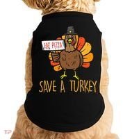 Save A Turkey Eat Pizza Funny Thanksgiving Doggie Tank thumb 0