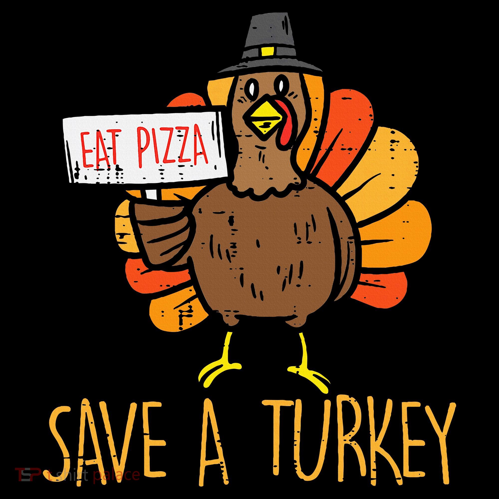 Save A Turkey Eat Pizza Funny Thanksgiving Sweatshirt