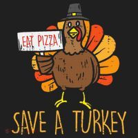 Save A Turkey Eat Pizza Funny Thanksgiving Hat thumb 2