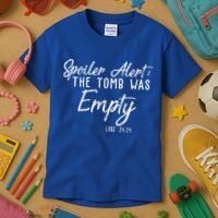 Spoiler Alert The Tomb Was Empty Christianity Kids T-Shirt thumb 3