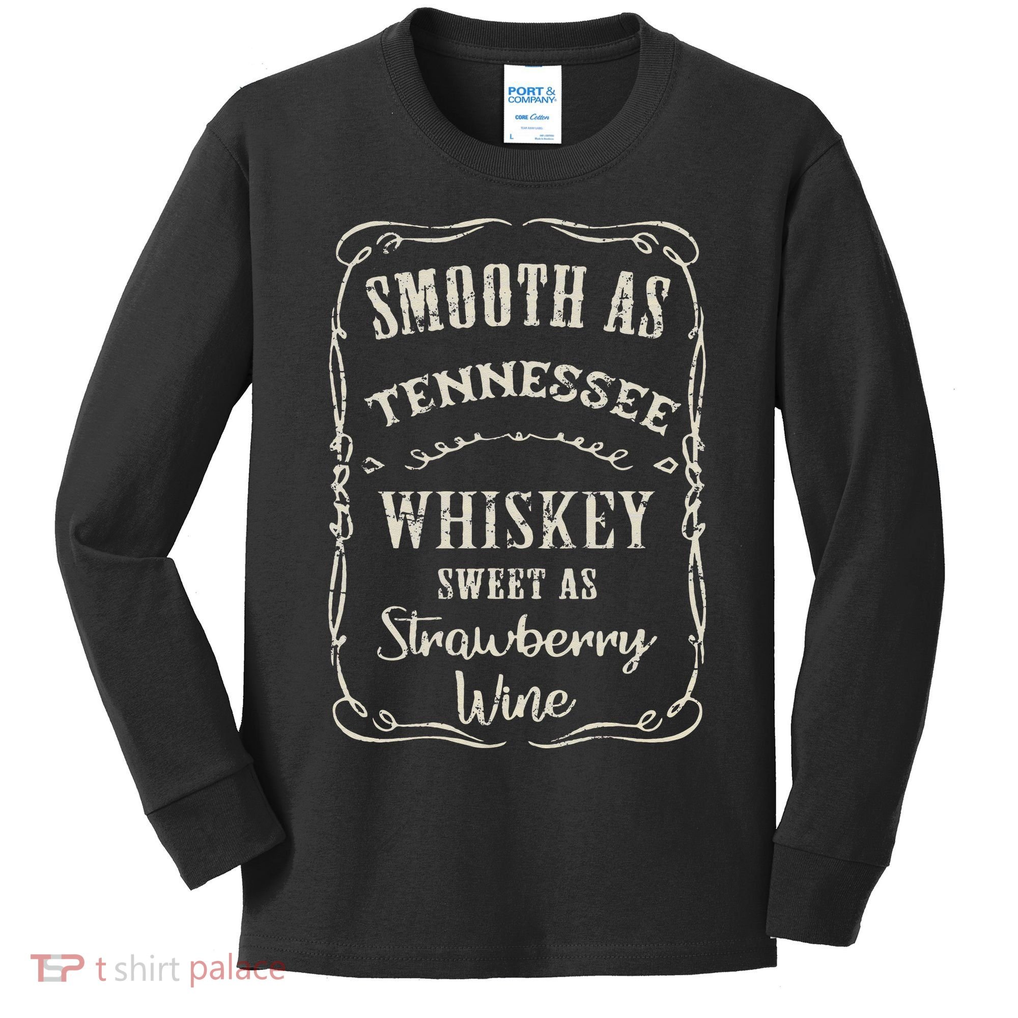 Smooth As Tennessee Whiskey Funny Humour Vacation Kids Long Sleeve Shirt