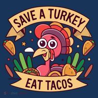 Save A Turkey Eat Tacos Funny Autumn Thanksgiving Groovy Women's Hoodie thumb 2