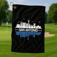San Antonio Texas San Antonio Gift Golf Towel thumb 1